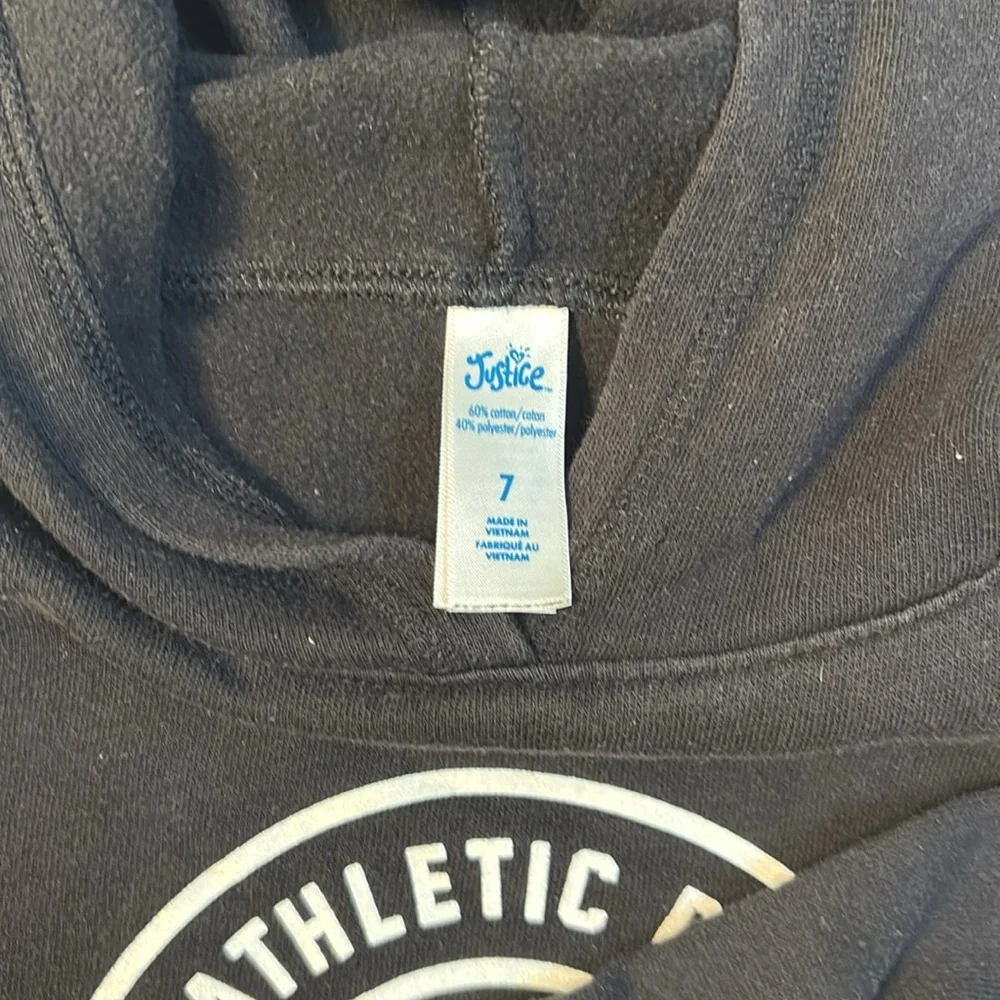 Justice Black Girls Hoodie size 7